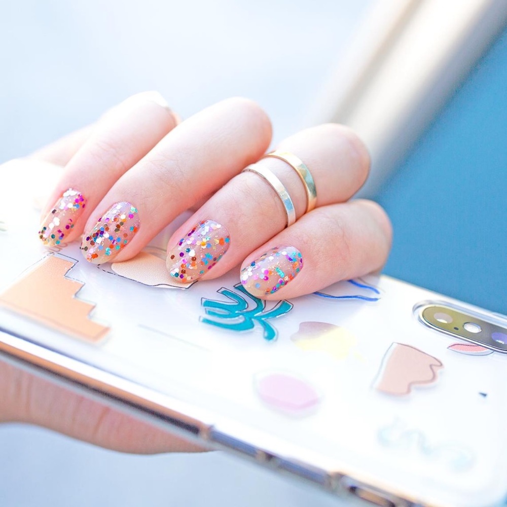 *Retired* Color Street: Pep Raleigh | Rainbow Multicolor Glitter Clear Overlay